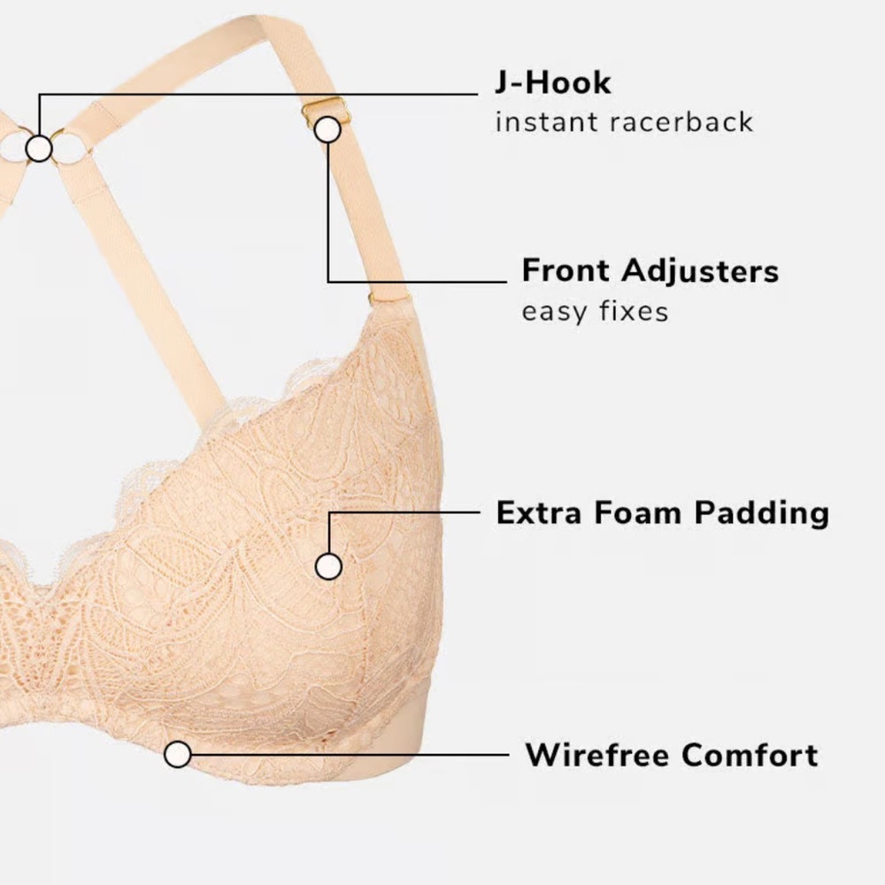 Lively No Wire Push Up Bra - 36B NWT